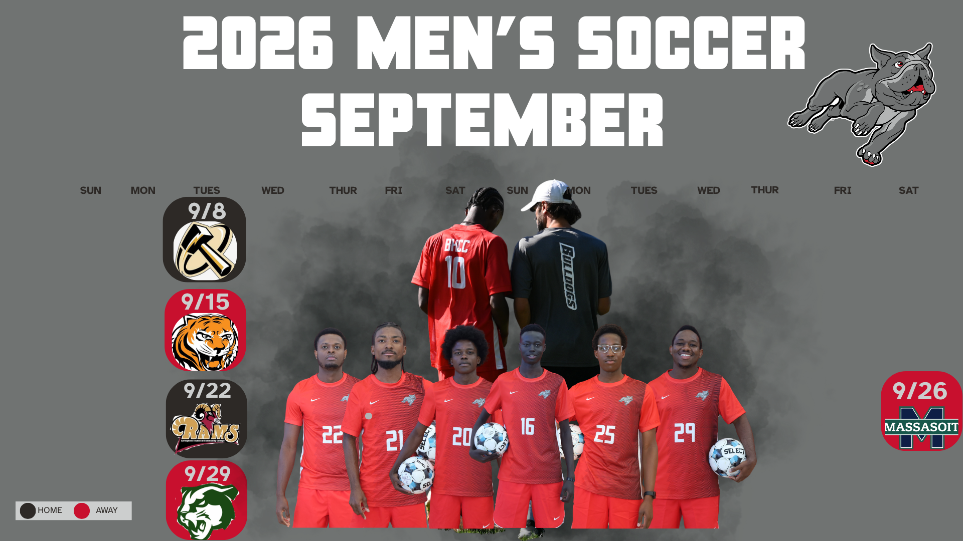 Men's Soccer schedule September 2026