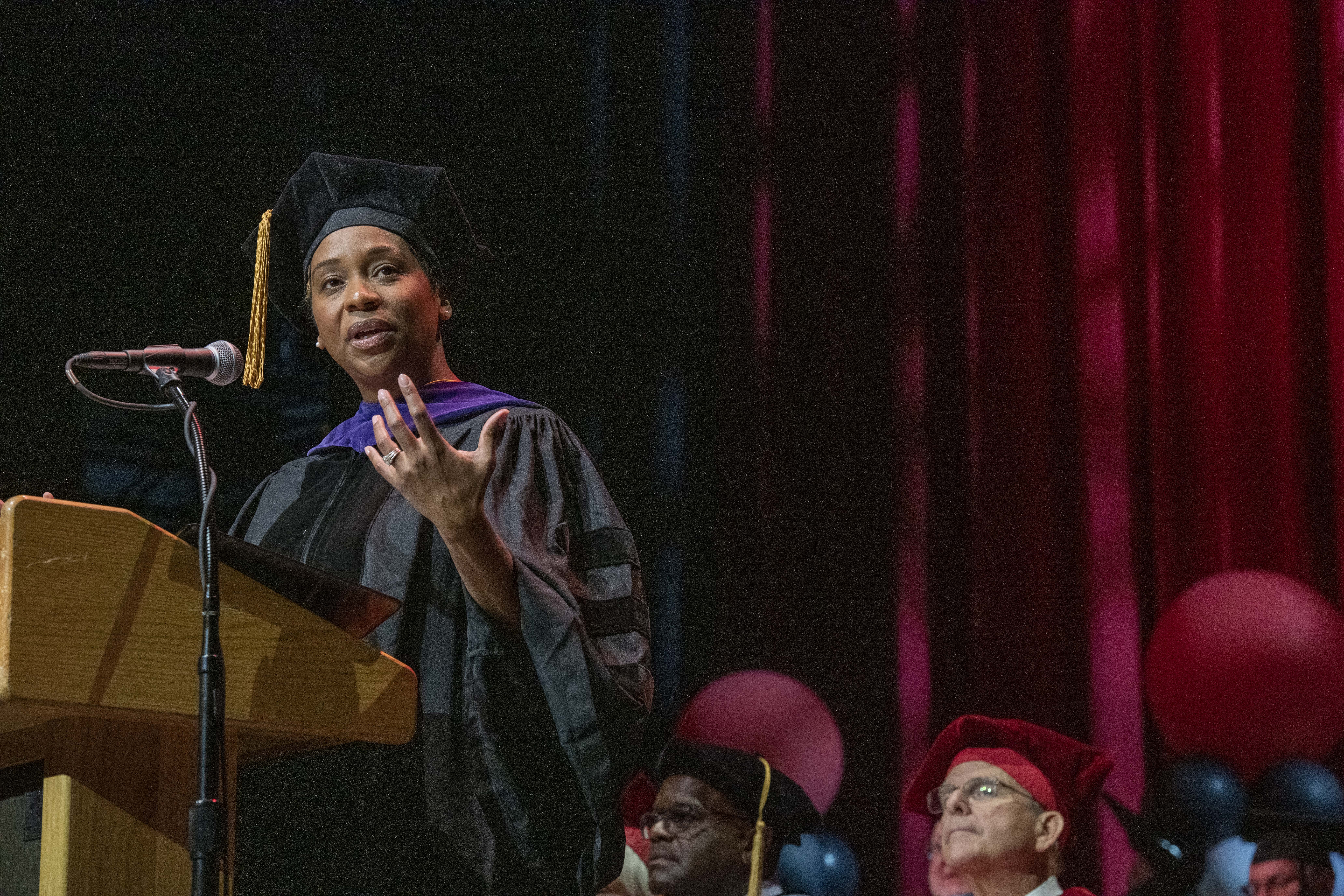 Massachusetts Attorney General Andrea Campbell Addresses Graduates