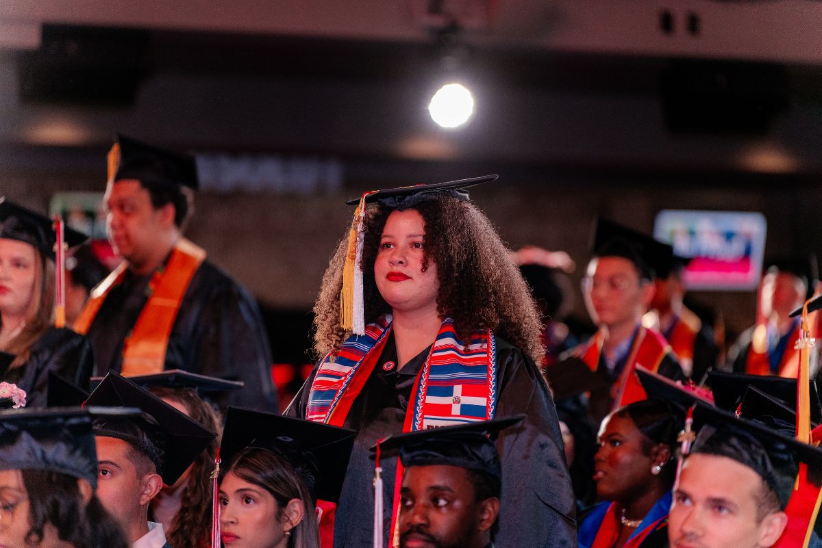 Students at commencement