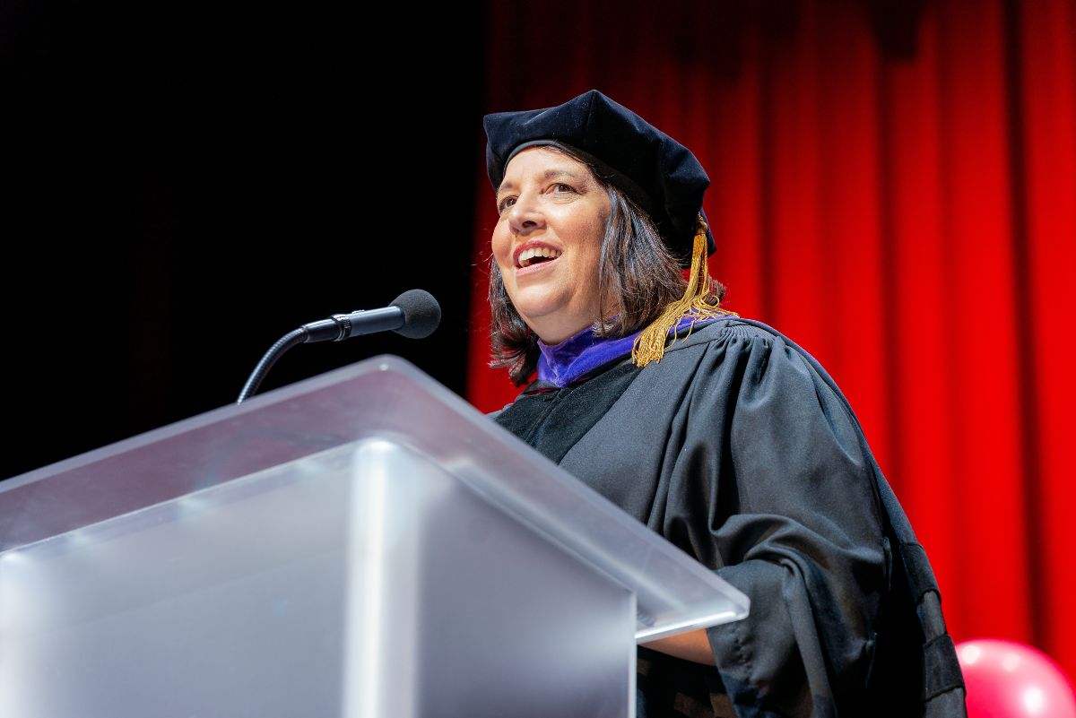 Lieutenant Governor Kim Driscoll at podium