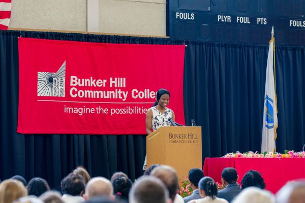 nursing staff at podium