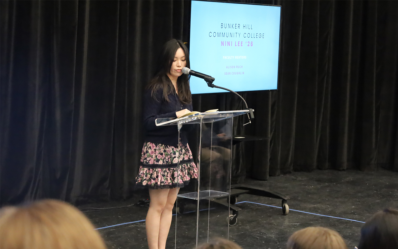BHCC student at the MA poetry showcase