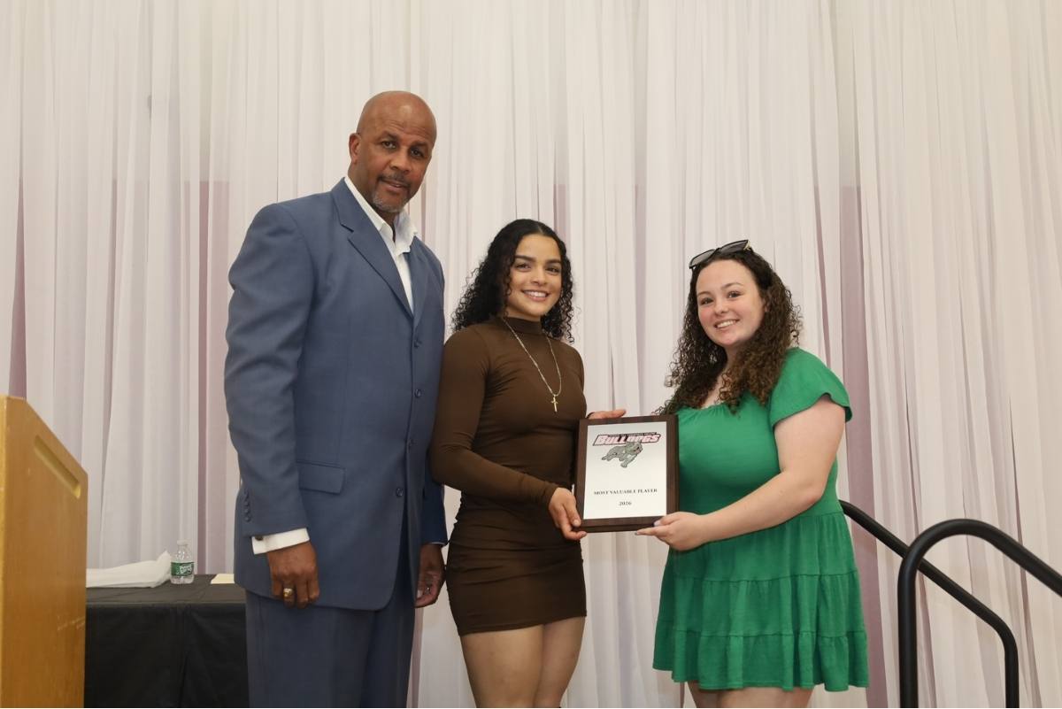 a student getting an award