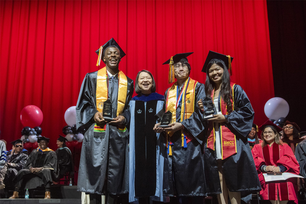 President Eddinger with students