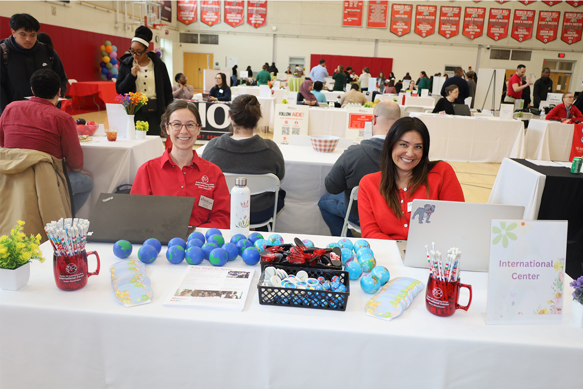 Admissions booth at open house