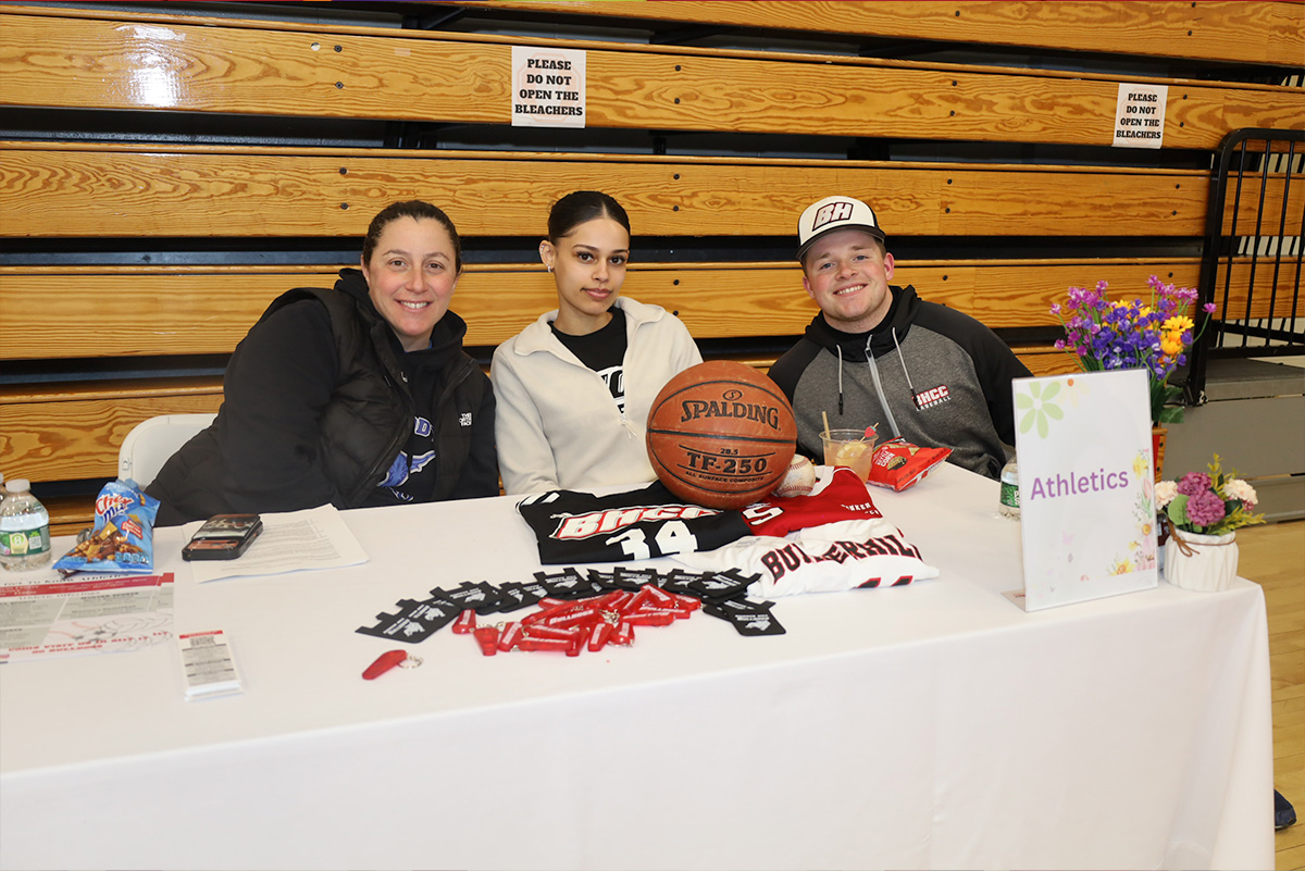Athletics booth at open house