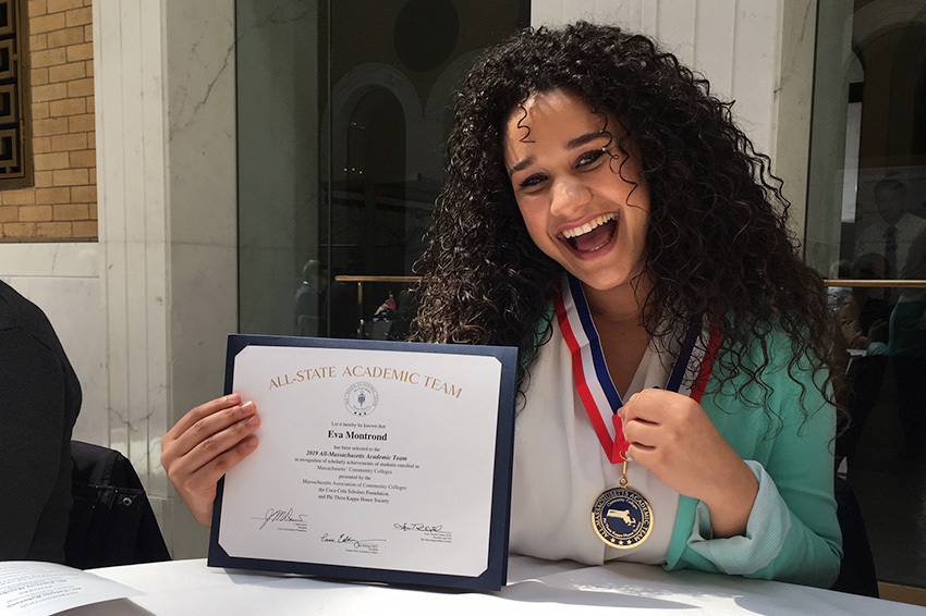 Eva Montrond at the Phi Theta Kappa Awards