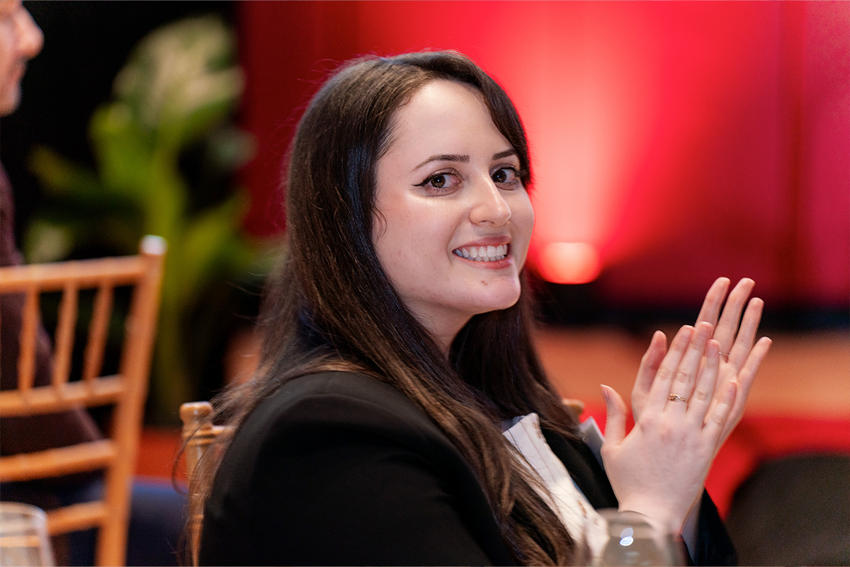 woman clapping