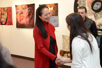 Elizabeth Lindsey with BHCC students