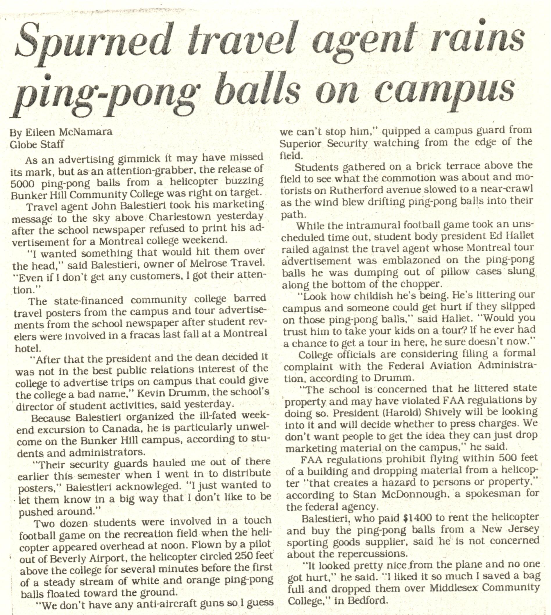 Ping Pong Incident Newspaper Article