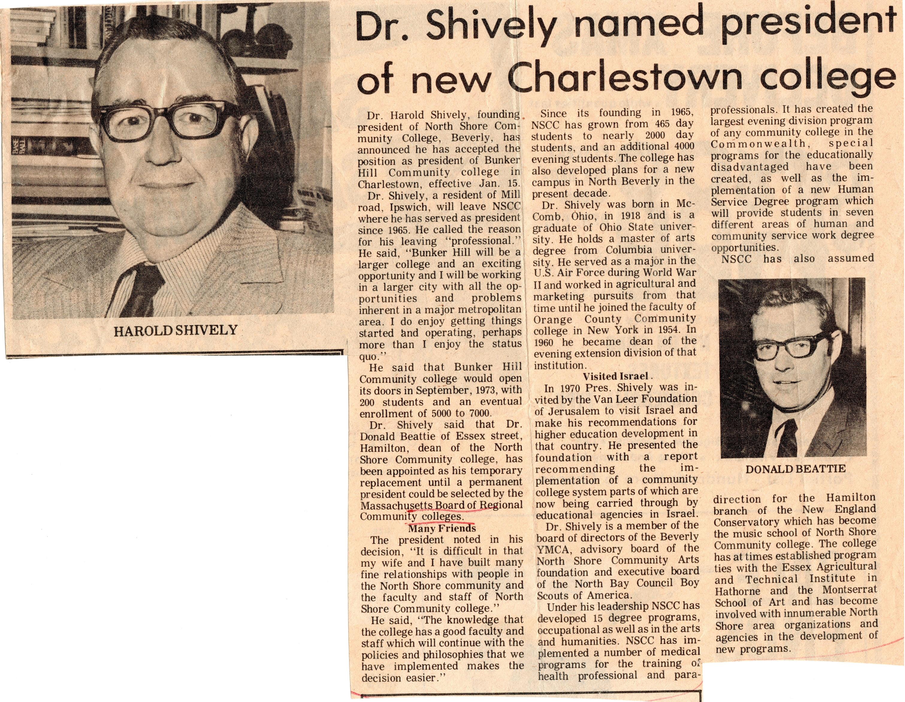 Shively Named President