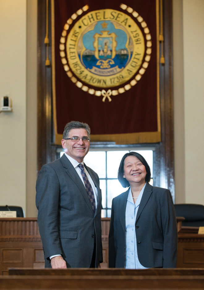 President Eddinger and Tom Ambrosino standing