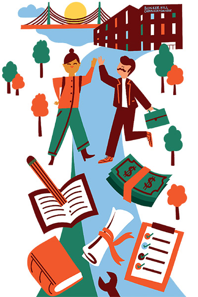 Education-themed abstract decorative illustration