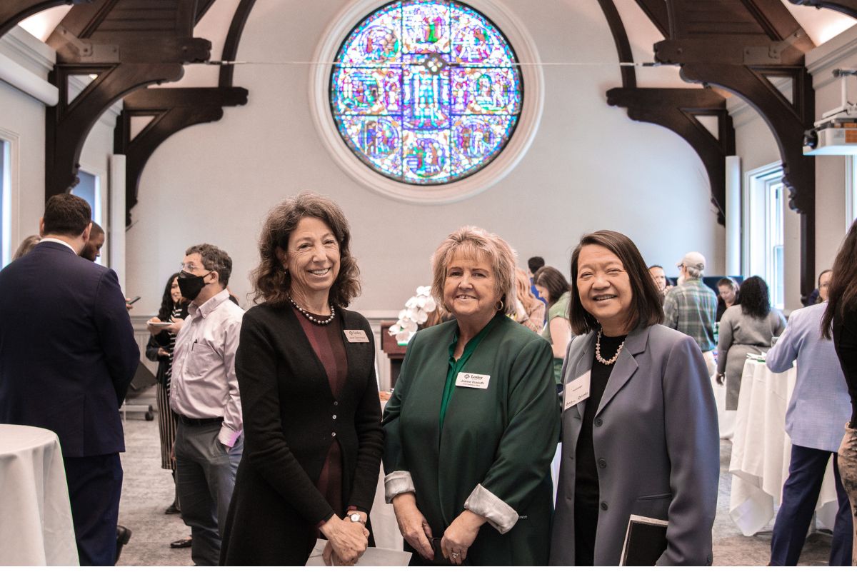 Pam at ceremony with others