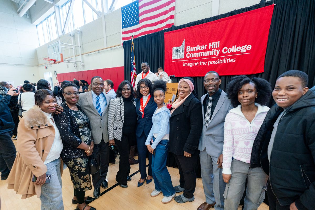 Nursing student with family