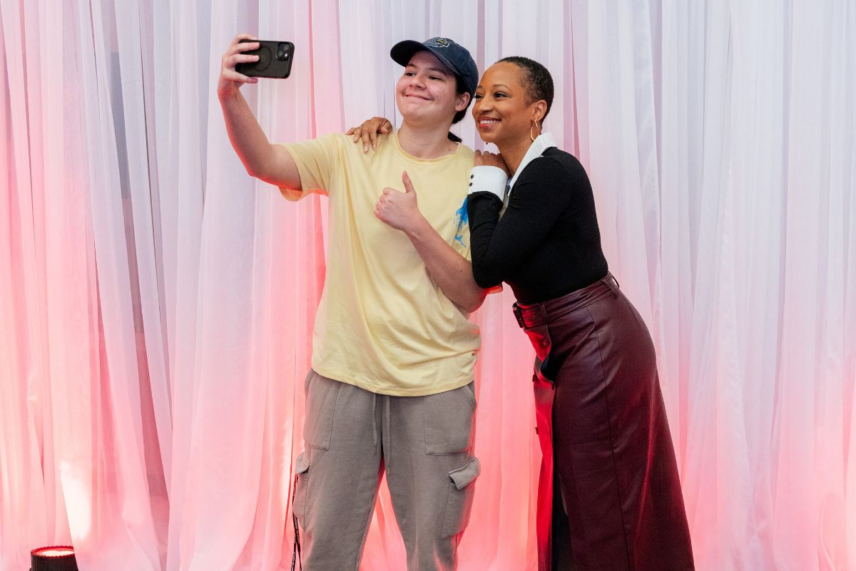 Monique with student