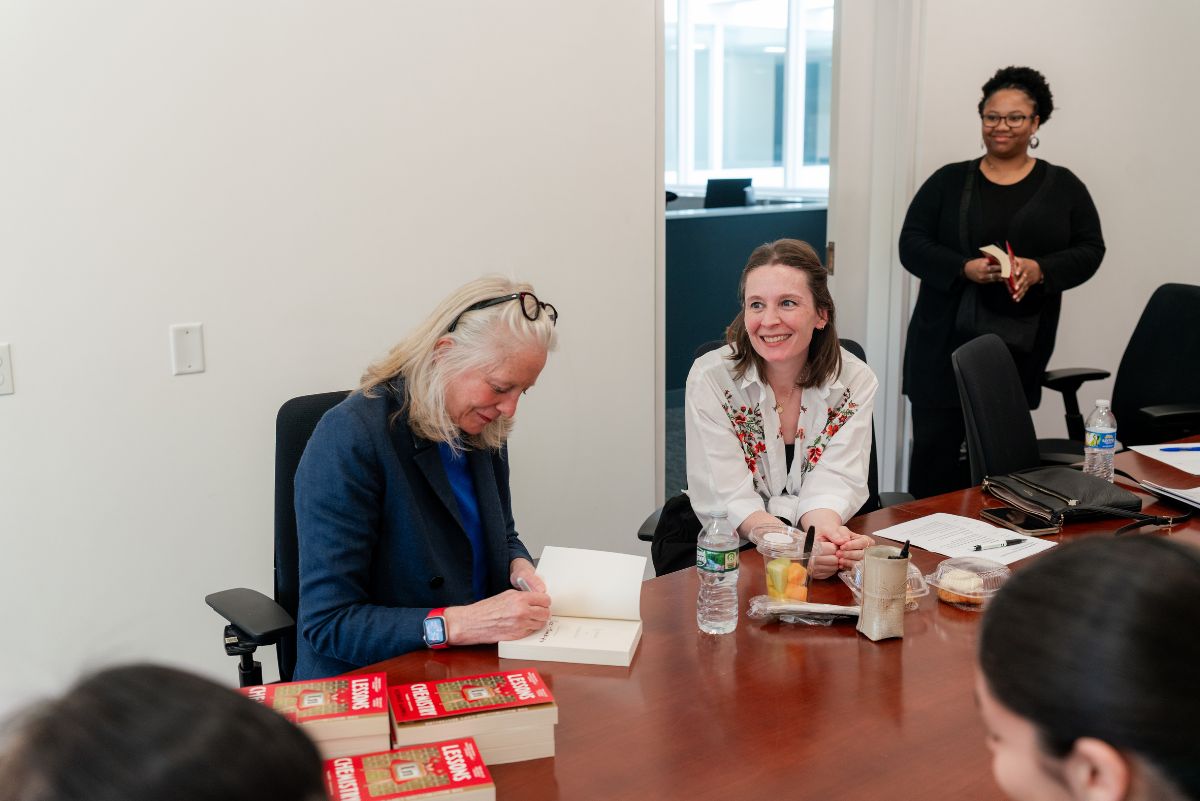 Bonnie Garmus signing book