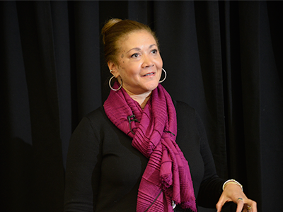 Michele Norris giving her black history month talk