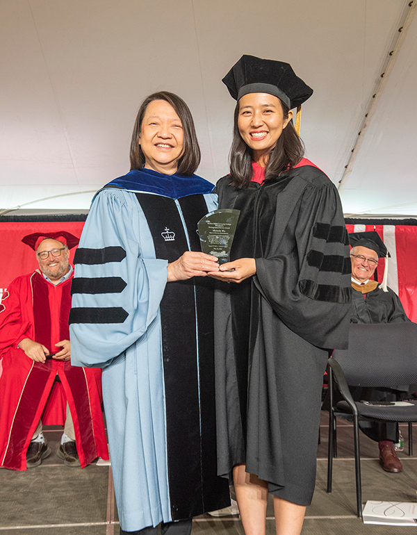 President Eddinger and Mayor Wu at 2022 Commencement