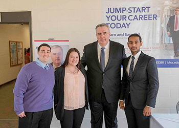 Ed Davis with students