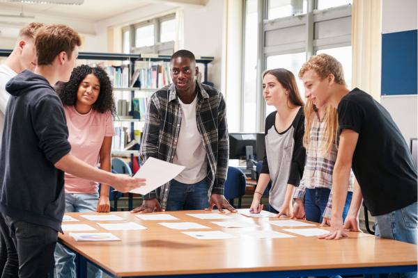 students meeting in a circle