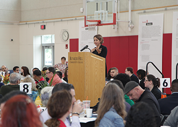 Liya Escalera addressing the Retreat audience