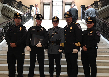 BHCC police officers posing for a photo