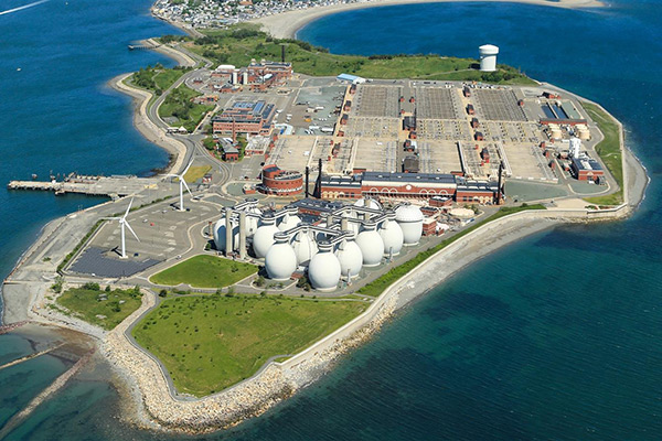 Aerial photo of Deer Island